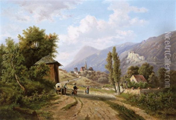 Landschaft In Sudtirol Oil Painting - Gustav Barbarini