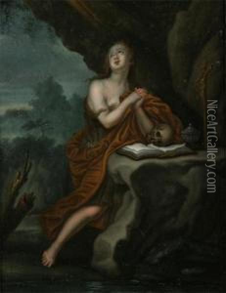 The Penitent Mary Magdalene Oil Painting - Adriaen Van Der Werff