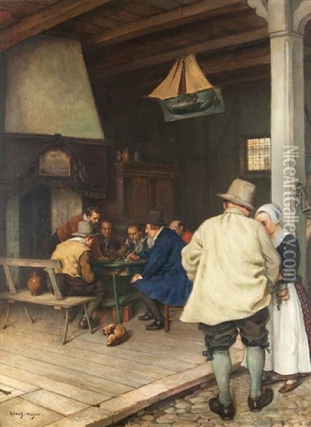 Im Wirtshaus Oil Painting - Claus Meyer