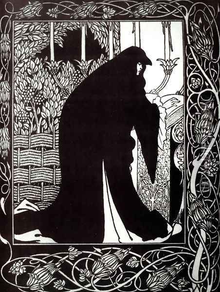 How Queen Guenever Made Her a Nun Oil Painting - Aubrey Vincent Beardsley