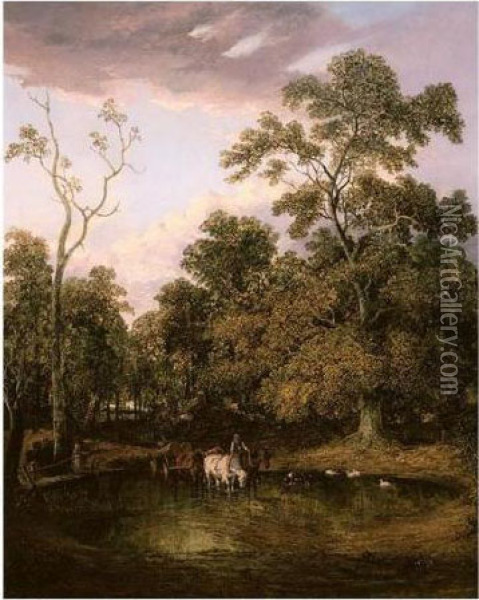 The Timber Wagon Oil Painting - Joseph Paul