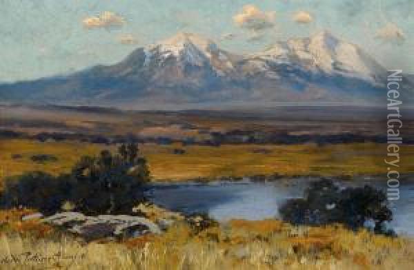 Spanish Peaks, Colorado Oil Painting - Charles Partridge Adams