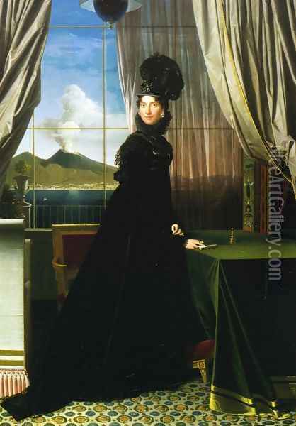 Carolline Murat, Queen of Naples Oil Painting - Jean Auguste Dominique Ingres