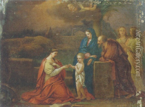 The Mystic Marraige Of Saint Catherine Oil Painting - Josef Rattensperger