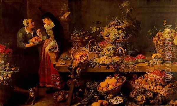 Fruit shop Oil Painting - Frans Snyders