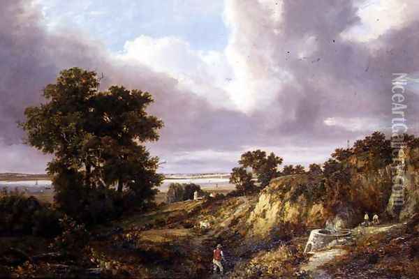 Lime Kiln near Gravesend Oil Painting - George Vincent