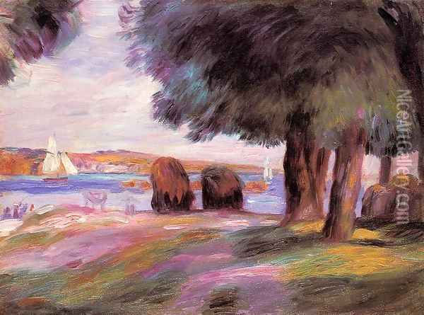 Landscape 1895 Oil Painting - Pierre Auguste Renoir