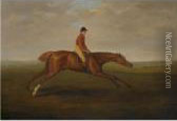 Eclipse With Jockey John Oakley Up At Newmarket Oil Painting - John Nost Sartorius