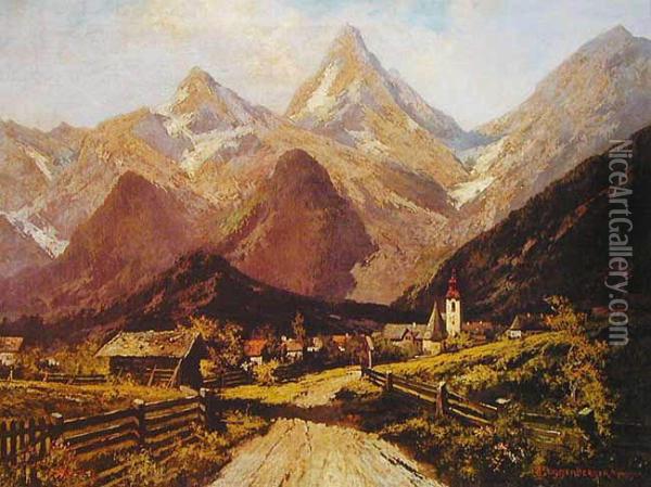 Pejzaz Podgorski Oil Painting - Theodor Otto Michael Guggenberger