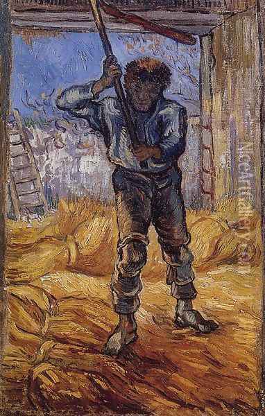 The Thrasher (after Millet) Oil Painting - Vincent Van Gogh