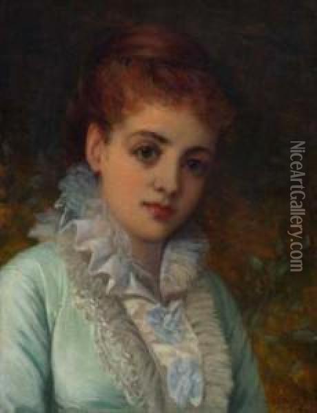 Portrait Of A Lady Oil Painting - William Oliver