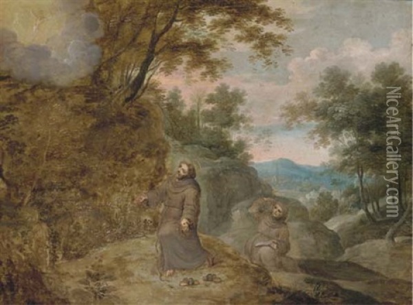 The Ecstacy Of Saint Francis Oil Painting - Jan Baptist Wans