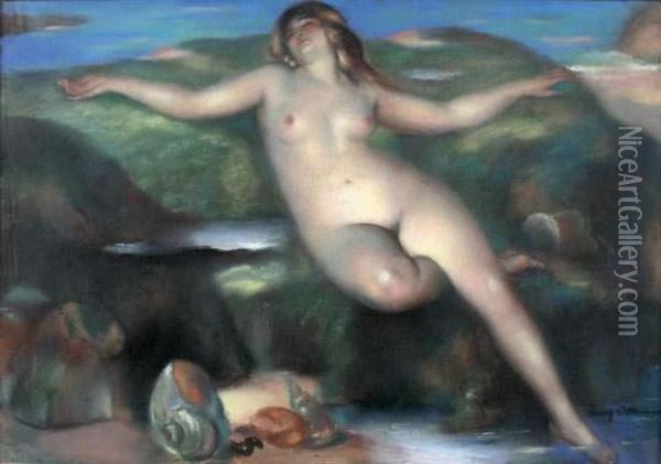 Baigneuse Oil Painting - Henri Ottmann