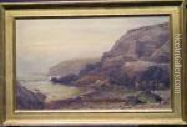 Rocky Inlet Oil Painting - James Brade Sword