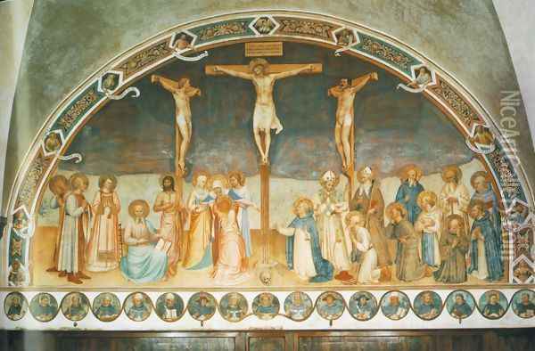 Crucifixion and Saints Oil Painting - Angelico Fra