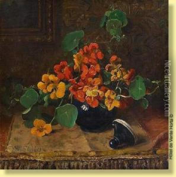 Table Fleurie Oil Painting - Willem Roelofs