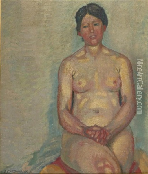 Sitzender Weiblicher Akt Oil Painting - Emil Cardinaux