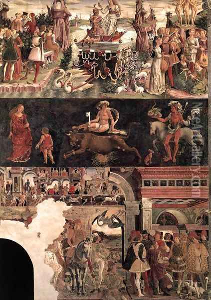 Allegory of April Triumph of Venus Oil Painting - Francesco Del Cossa