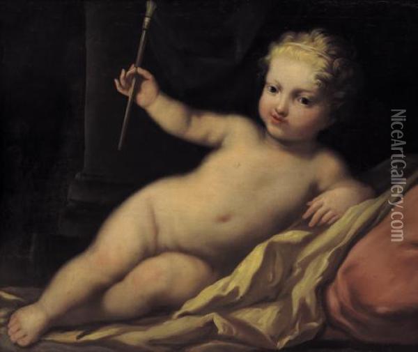 Allegoria Della Pittura Oil Painting - Jacopo (Giacomo) Amigoni