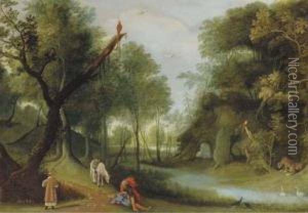 The Good Samaritan Oil Painting - Jasper van der Lamen