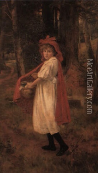 Little Red Riding Hood Oil Painting - George Hillyard Swinstead