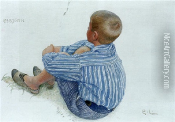 Esbjorn Oil Painting - Carl Olof Larsson