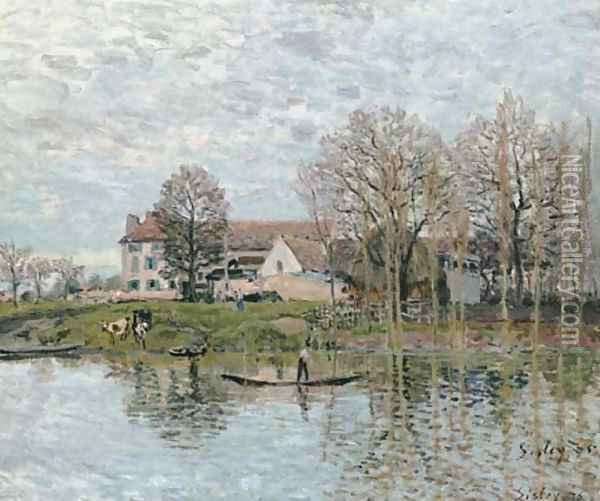 Bords de Seine à Port-Marly Oil Painting - Alfred Sisley