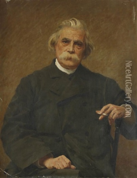 Portrait De Monsieur Gusman Oil Painting - Vlacho Bukovac