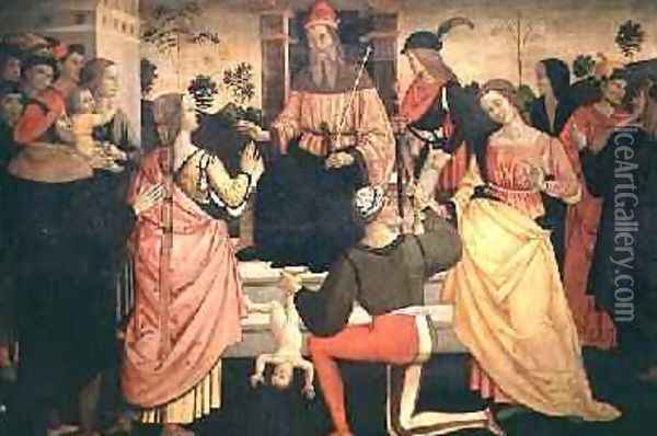 The Judgement of Solomon Oil Painting - Giacomo Pacchiarotti