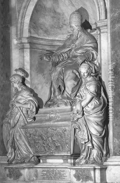 Monument of Pope Leo XI I Oil Painting - Alessandro Algardi