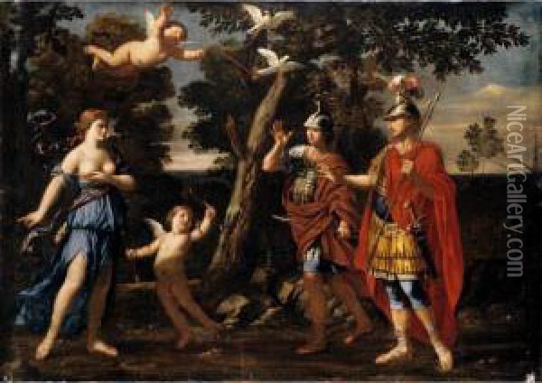 Venus Appearing To Aeneas And Achates Oil Painting - Giacinto Gimignani