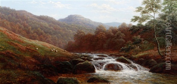 On The Rothay, Near Grasmere, Westmorland Oil Painting - William Mellor