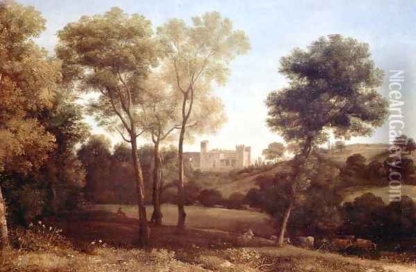 Landscape with Castle Oil Painting - Claude Lorrain (Gellee)