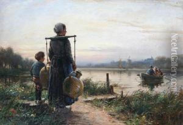 Waiting For The Ferry Oil Painting - William Kay Blacklock