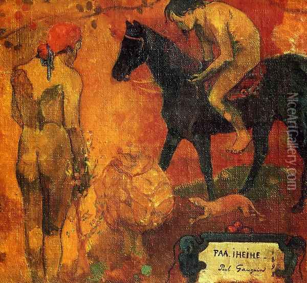 Tahitian Pastoral Oil Painting - Paul Gauguin