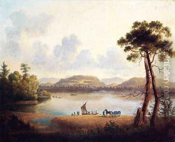 Farewells on the Hudson Oil Painting - William Allen Wall