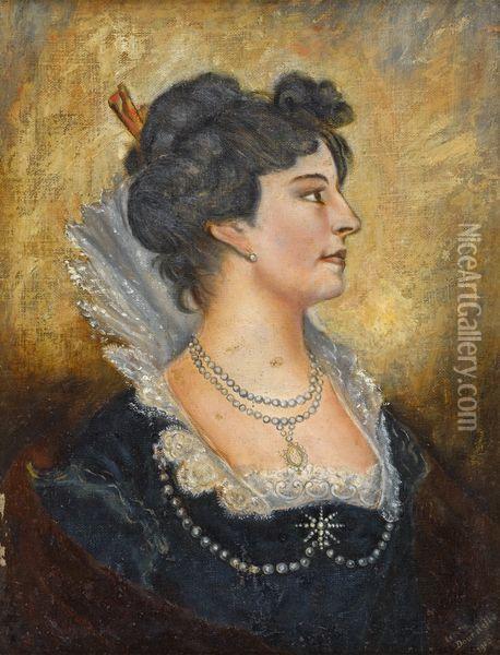  Portrait De Femme  Oil Painting - Emile-Antoine Bourdelle