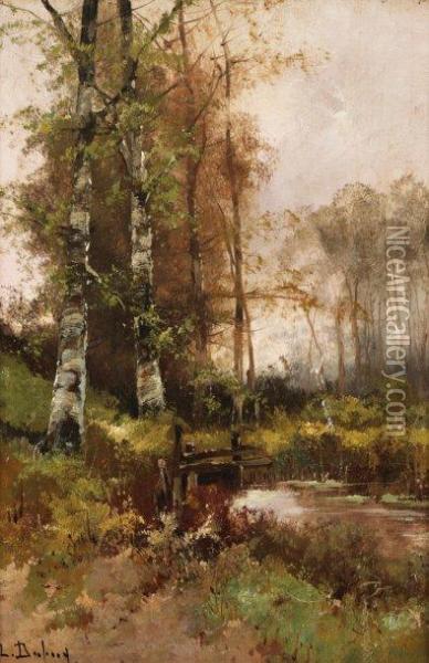 Arbres Pres De La Riviere Oil Painting - Eugene Galien-Laloue