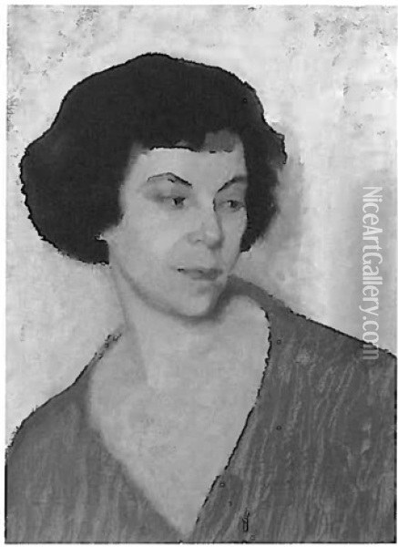 Portrait Of Mabel Lockerby (recto), Portrait Of Artist's Niece (verso) Oil Painting - Efa Prudence Heward