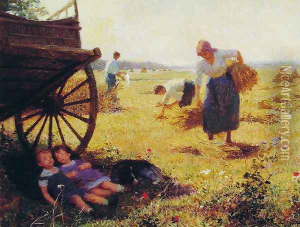 Haymaking Oil Painting - Victor-Gabriel Gilbert