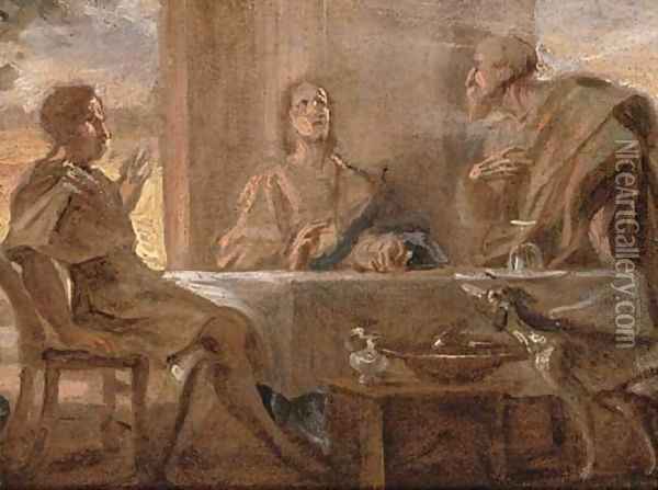 The Supper at Emmaus Oil Painting - Jan van Boeckhorst