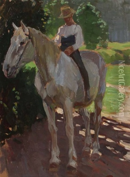 Reiter Zu Pferde Oil Painting - Hans Von Faber Du Faur
