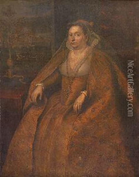Dogana, Wife Of Marino Grimani Oil Painting - Paolo Veronese (Caliari)