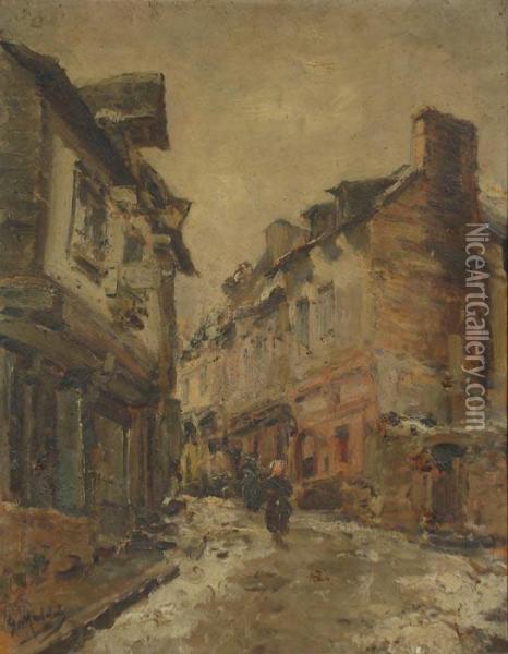 La Rue Du Village Oil Painting - Gustave Madelain