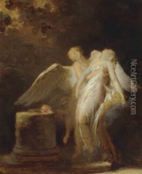The Sacrifice Of The Rose Oil Painting - Jean-Honore Fragonard