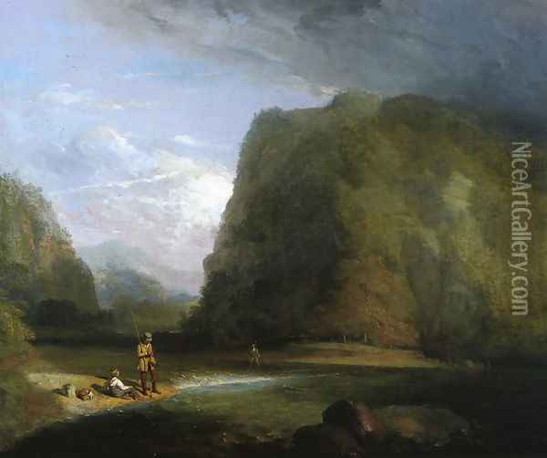 Trout Fishing in Sullivan County Oil Painting - Henry Inman