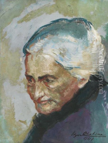 Portrait De Femme Oil Painting - Edgar Chahine