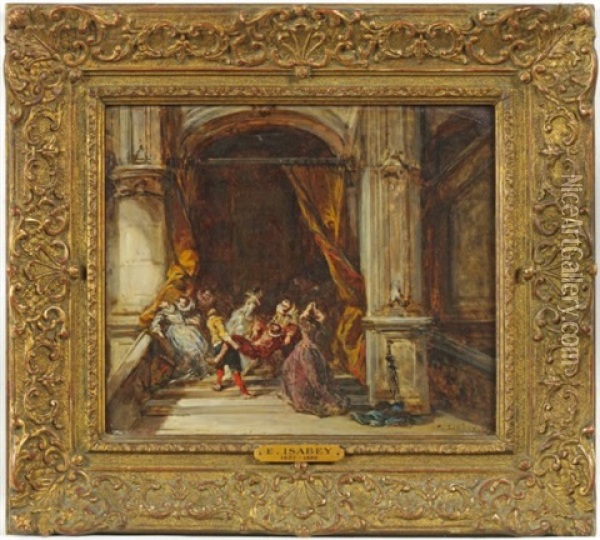 Assassinat Du Duc De Guise Oil Painting - Louis-Gabriel-Eugene Isabey