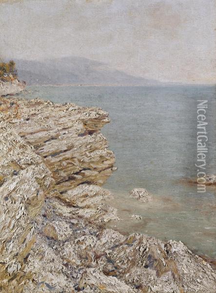 Cliffs Oil Painting - Nikolai Nikanorovich Dubovsky