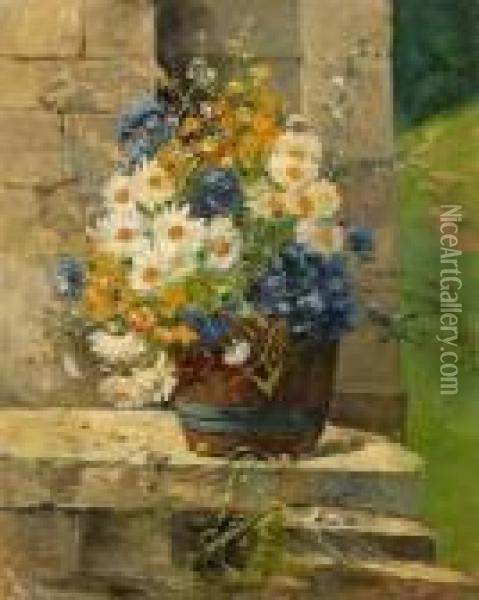 Bouquet De Fleurs Oil Painting - Eugene Henri Cauchois